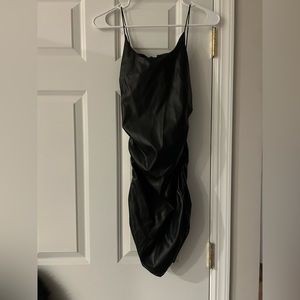 Black Leather Mini Dress